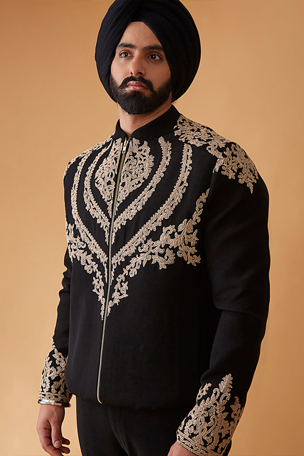 Ishq-e-chandani Bomber Jacket With Dori Work