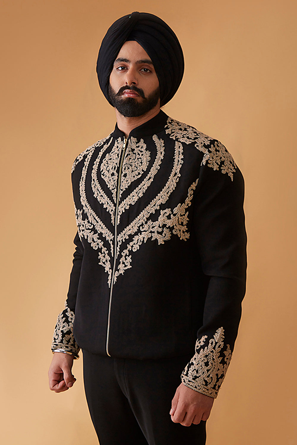 Ishq-e-chandani Bomber Jacket With Dori Work