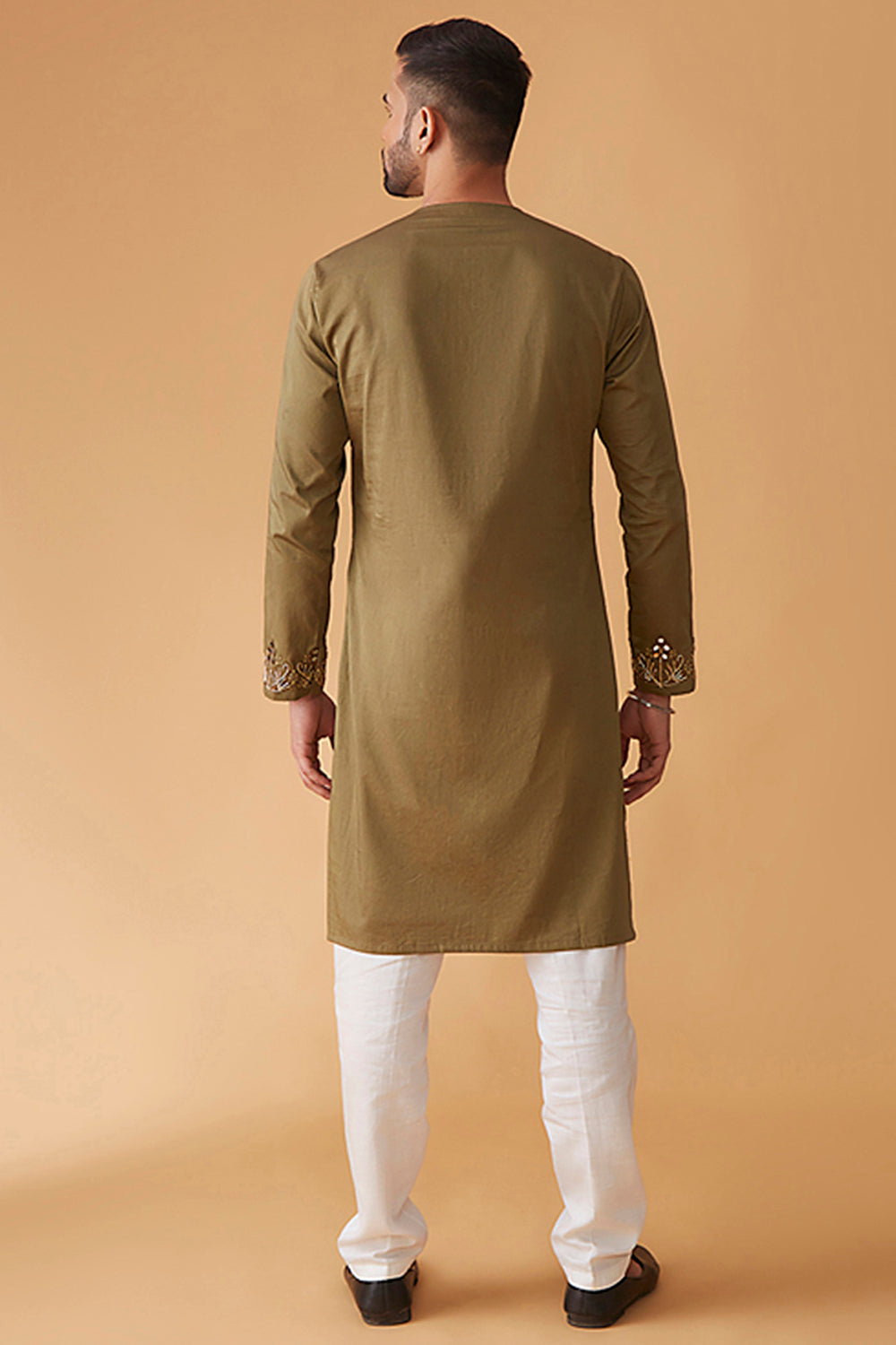 Ishq-e-mehendi Kurta With Dori & Mirror Work